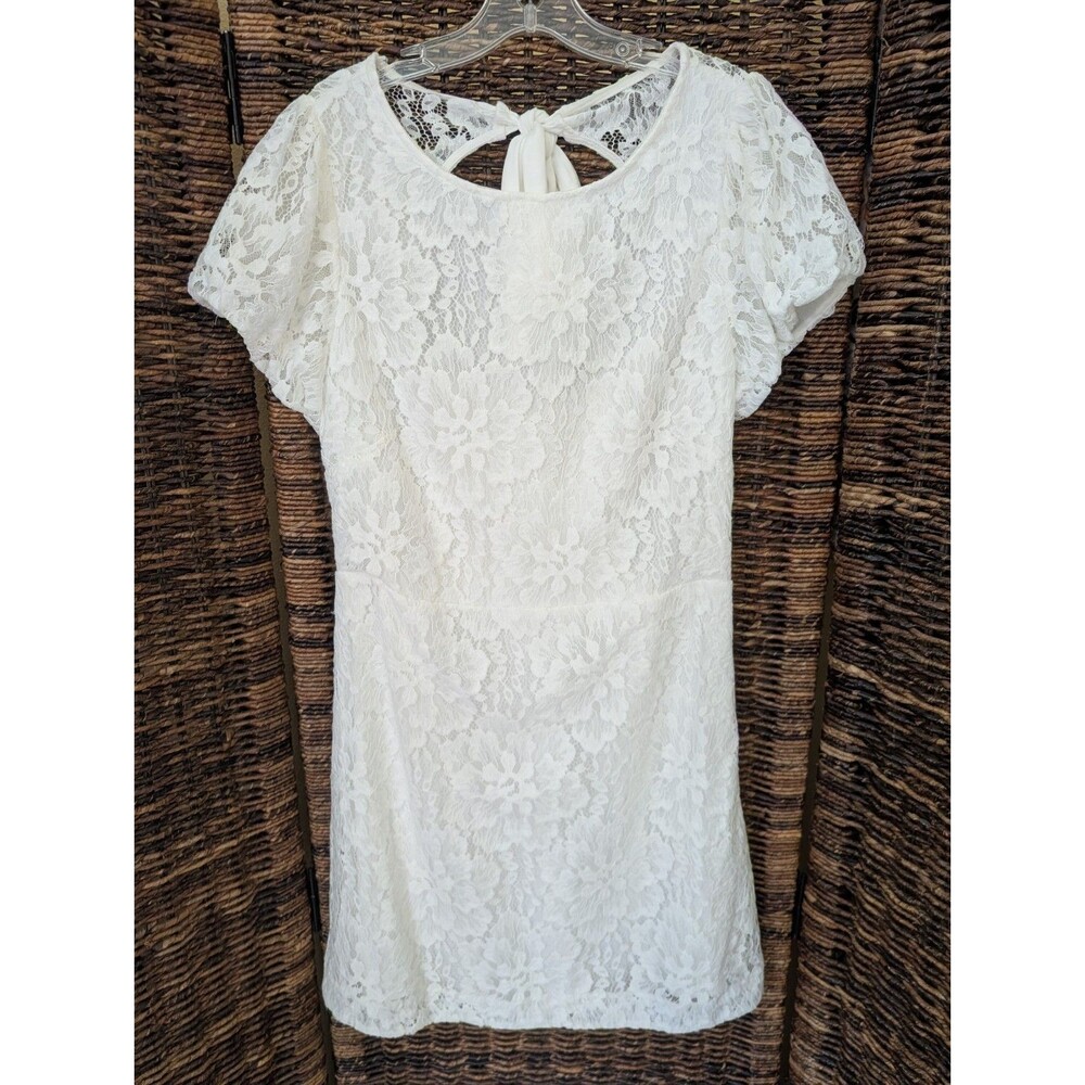 Free People Hailee Mini Dress Medium White Fairy Cottagecore Romantic Wedding
